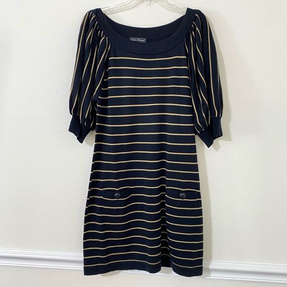 Jessica Howard Puff Sleeve Sweater Dress Striped Size XL - Picture 2 of 14